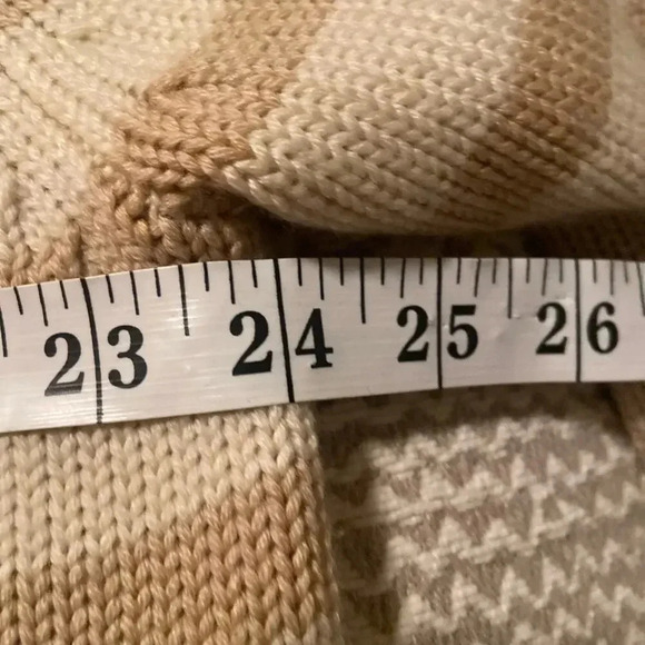 Toteme Signature Stripe Wool Turtleneck Sweater Light Beige Size XXS - Picture 10 of 10